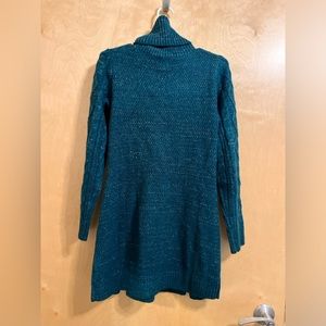 Brand is Blue Rain size Sm emerald green turtle neck sweater dress